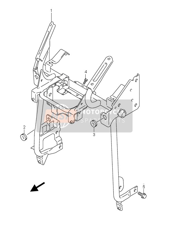 Suzuki AN650A BURGMAN EXECUTIVE 2005 Leg Shield Brace for a 2005 Suzuki AN650A BURGMAN EXECUTIVE